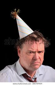 Angry Business Man Party Hat Stock Photo 380789404