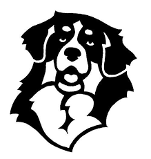 Bernese Mountain Dog Black And White Bernese Mountain Dog Decal For Tinted Glass White Bernese Mountain Dog Mountain Dogs Dog Decals