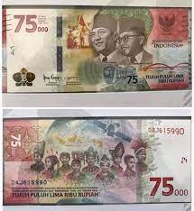 Tigabelas.my.id ~wow bi akan lucurkan uang baru !! Confirm Ini Gambar Uang Rp75 000 Yang Dirilis Bi Hari Ini Finansial Bisnis Com