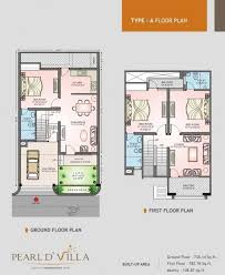 Exquisite Floor Plans Pearld Villa Jagatpura Jaipur Residential Property 20 50 House Plan 4 Bhk Pic Model House Plan Indian House Plans Home Map Design