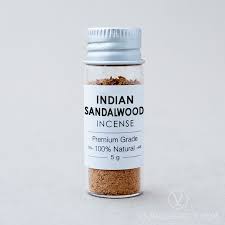 Holding one side of the incense charcoal tablet with a pair of tweezers, place it on the candle flame. Indian Sandalwood Incense Powder