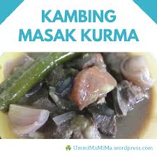 Sekarang masuk bab resepi pulak. Resepi Kambing Masak Kurma