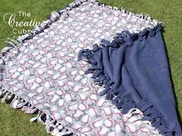 No Sew Fleece Blanket Tutorial The Creative Cubby No Sew Fleece Blanket Sewing Fleece Tie Blankets