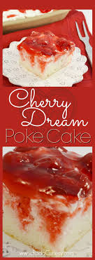 Cherry Jello And Whipped Topping Dessert Poke Cake Holiday Recipe Recipe Poke Cake Recipes Desserts Cake Recipes