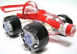 ペットボトルの車工作 ゴム動力で走るレーシングカー ペットボトル おもちゃ 手作り おもちゃ 車 プラスチックボトルのクラフト