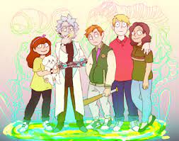Seeing Morticia from Pocket Morty inspired me want to draw her whole family  : > and I gave grandma Rick a robotic arm : r/rickandmorty