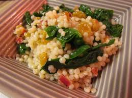 Creamy cheese sauce is a nice zapečena cvjetača s couscousom i pancetom ☆ cauliflower gratin with couscous and pancetta. Israeli Couscous With Pancetta Spinach Golden Raisins The Boston Marathoner