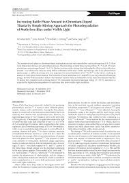 Dr tay lai hock alphonsus. Pdf Increasing Rutile Phase Amount In Chromium Doped Titania By Simple Stirring Approach For Photodegradation Of Methylene Blue Under Visible Light