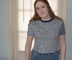 What is crop top t shirt? Diy T Shirt Upcycle To Cropped Top With Lace Up Detail How To Make A Revamped T Shirt Sewing On Cut Out Keep