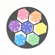 All of the rows, left diagonals and right . Wild Olive Printable Hexagon Number Puzzle