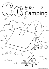 100 coloring pages of different types of camping. Letter C Is For Camping Coloring Pages Printable