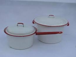 We did not find results for: Vintage Enamelware Pots Pans Lot White W Red Band Stockpot Big Saucepan