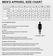 adidas mens apparel size chart