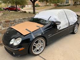 What if you don't have a garage or carport to protect your vehicle? Diy Hail Protection Oof No More Room In The Garage It Ended Up Not Hailing Too Much Mercedes Benz