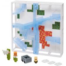 In our flying machine design, we use slime blocks to build the machine above the ground and then break the slime blocks so that the flying machine appears as if it is floating. Hot Wheels Minecraft Track Blocks Glacier Slide Walmart Com Walmart Com