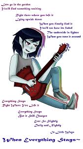 Let S Go In The Garden You Ll Find Something Waiting Marceline Everything Stays Adventure Time Marceline Adventure Time Songs Adventure Time Tattoo