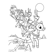 Leuk Voor Kids Kleurplaat Rudolf Wijst De Weg Rudolph Coloring Pages Santa Coloring Pages Thanksgiving Coloring Pages