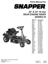 Related:briggs and stratton 10 hp generator engine 10 hp briggs stratton engine vertical. Snapper 84871 Parts Manual Pdf Download Manualslib