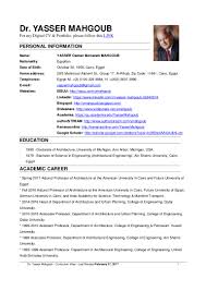 Yasser Mahgoub Cv 2017
