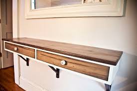 Floating Entry Table Modified Ikea Shelf With Two Drawers Ambrosia Maple Porcelain Insulator Pulls 333 00 Via Ets Floating Drawer Ikea Ekby Entry Table