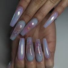 Sculpted Almond Nails Mother Of Pearl Design Using Stardust Pigments Pictures Just Don T Do This Set Justice Almond Nails Opal Nails Halloween Nail Art
