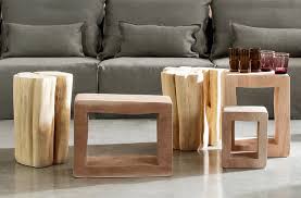 The magazine rack made of leather add function to the coffee table. Bricks Stool Coffee Table Shop Online On Ciatdesign
