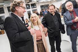 Master of the portal gun. Opening Of Hana Alisa Omer Exhibition Czech Slovak Leaders