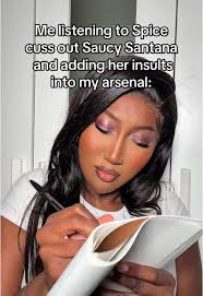 One thing about Jamaicans, they’re gonna get creative with their insults  lmao #spice #saucysantana #jamaica #pov #fyp