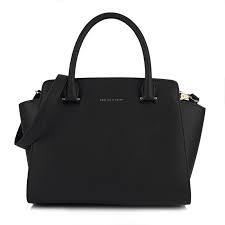 Excellent conditionclassy bag by charles & keith tan gold shoulder bag. Trapeze Handbag Black Handbag Bags Charles Keith Bags Handbag Charles And Keith Bags