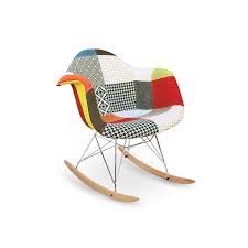 6 stühle in jeweils 3 farben. Patchwork Schaukelstuhl Von Eames Northdeco