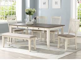 Ashbrook 5 Pc Dining Set White Grey Dining Room Table White Dining Table White Dining Set