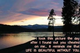 It Reminds Me That Life Is Beautiful Without You You Cheated On Me Bad Breakup You Cheated