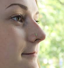 Gold Nose Ring 2mm Green Opal Nose Piercing 20 Gauge Septum Etsy Gold Nose Rings Opal Nose Ring Nose Jewelry