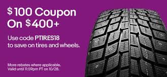 100 Coupon On 400 Use Code Ptires18 To Save On Tires And Wheels More Rebates Where Applicable Valid Until 11 59pm Pt On 10 28 Ebay Jeep Renegade Coding