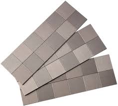 Shop wayfair for all the best peel & stick backsplash tile. Building Materials Aspect Peel And Stick Backsplash 12inx4in Square Stainless Matted Metal Tile Approx 15 Sq Ft Kit For Kitchen And Bathrooms Tiles