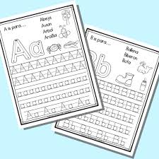 Alphabet | dictation change theme. Free Printable Spanish Alphabet Tracing Worksheets The Artisan Life