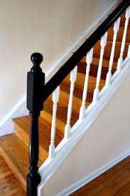 05:00 this diy stair railing makeover project is a beautiful, modern remodel of our outdated stair railing baluster and newel post. How To Update Railings And Spindles On Stairs