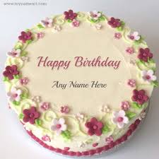 Awesome Birthday Cake With Name And Wishes Happy Birthday Cake Images Happy Birthday Wishes Cake Happy Birthday Flower Cake