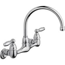 Peerless kitchen faucet replacement parts. Peerless Choice 2 Handle Wall Mount Kitchen Faucet In Chrome P299305lf The Home Depot Kitchen Faucet Wall Mount Kitchen Faucet Chrome Kitchen Faucet
