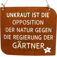 35 elegant sichtschutz garten ideen elegant von sichtschutzwand rost category for this post: Gartenschild Mit Spruch Unkraut Rost Deko Garten 35 30cm 12443 Preiswert Online Kaufen