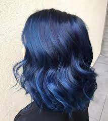 33 Cool Blue Hair Ideas That Youl Want To Get Bluehair Haircolor Womenhairstyles Blackhair Dark Blue Hair Blue Hair Dark Blue Hair