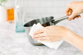 At this point, most of the grime should simply rinse away. Cleaning Stainless Steel Cookware