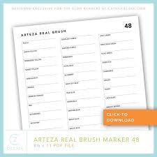 View, download and print blank color charts pdf template or form online. Free Arteza Real Brush Markers Swatch Chart A Simple Card Project Cz Design