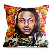 Kendrick Lamar Floral Portrait Original Acrylic Painting Painting by Junko Abe 