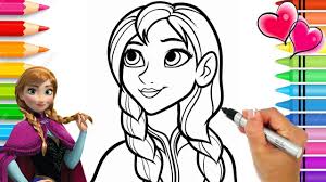 Includes elsa coloring pages, as well as olaf, kristoff, anna, hans, and other frozen 2 coloring when frozen 2 film came out, everyone got excited again about characters like anna, elsa, sven, and olaf. Disney Frozen 2 Anna Coloring Page Frozen Coloring Book Anna And Elsa Coloring Pages Youtube