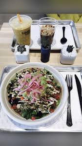 Filling and great vegetable variety and not oily. Vibe Organic Kitchen Juice Newport Beach California Restaurant Happycow