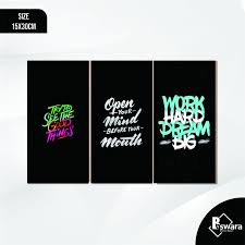 Jangan lupa disesuaikan dengan luas kamar. Hiasan Dinding Kamar Tidur Cowok Pria Dekorasi Rumah Quotes Motivasi Pajangan Poster Kayu Shopee Indonesia