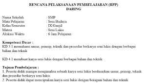 Sebagai bagian dari kurikulum 2013, pembelajaran dalam buku ini mencakup studi ragam dan makna karya seni budaya untuk mengasah kompetensi pengetahuan, praktik berkarya seni budaya untuk mengasah. Rpp Daring Seni Budaya Kelas 9 Semester Ganjil Kurikulum 2013 Tahun Pelajaran 2020 2021 Didno76 Com