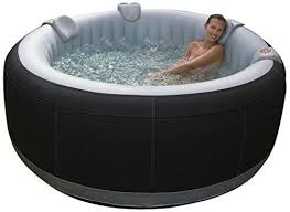 O Spazia As02 Spa Gonflable Rond Luxe Pour 4 Personnes Noir 800 L Spa Gonflable Piscine Et Jardin Piscine