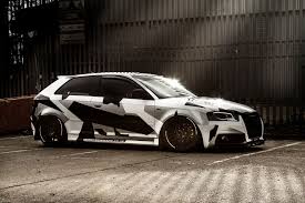 Black And White Camouflage Car Camo Audi Winter Sun Camo Car Audi Audi A3 Sportback